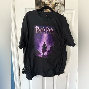 Purple Rain Graphic T-Shirt - Black. Size XL